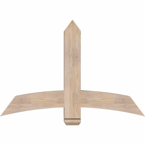 Ekena Millwork Bellingham Smooth Timber Gable Bracket, Douglas Fir, 48"W x 32"H x 5 1/2"D x 5 1/2"F, 16/12 Pitch GBW048X32X0606BEL00SDF - main